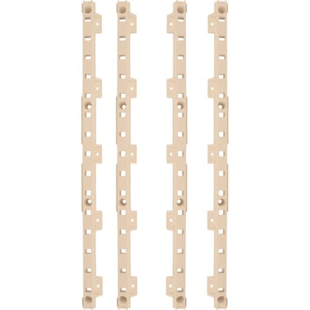 Hardware Resources 4-quick Tray Pilasters 1-1/4" With 8 Hook Dowels & 8 Screws Finish:  Beige B521-01